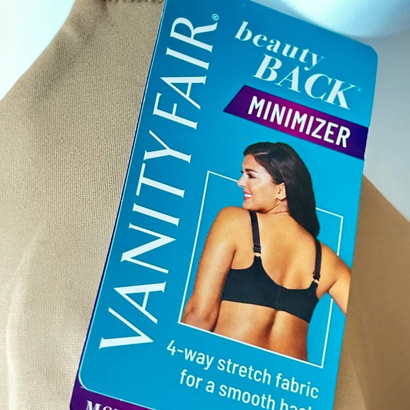 Vanity Fair 6080 Beauty Back Minimizer Bra NEW 44DDD Totally Tan - Picture 2 of 6